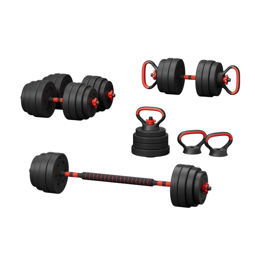 Everfit 40kg Adjustable Dumbbells Set Kettle Bell Weight Plates Barbells Gym-0