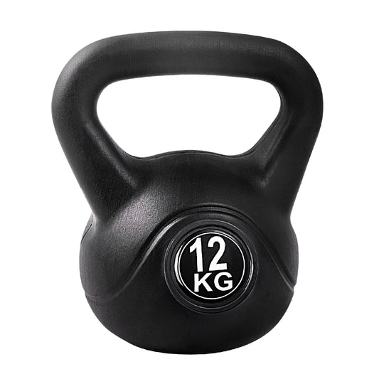 Everfit 12kg Kettlebell Set Weight Lifting Bench Dumbbells Kettle Bell Gym Home-0