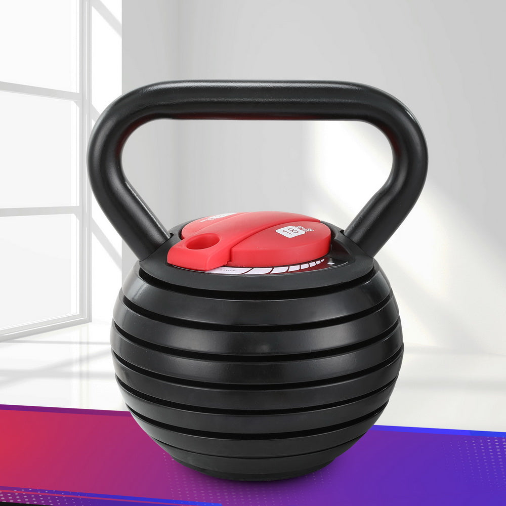 Everfit 18kg Adjustable Kettlebell Set Portable Kettle Bell Weight Dumbbells 10lbs 40lbs-6