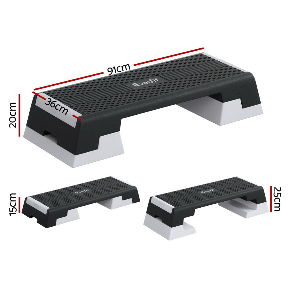 Everfit 3 Level Aerobic Step Adjustable Stepper for Home Workouts-1