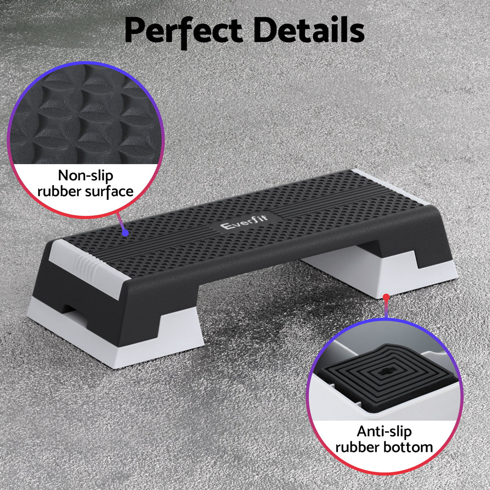 Everfit 3 Level Aerobic Step Adjustable Stepper for Home Workouts-5