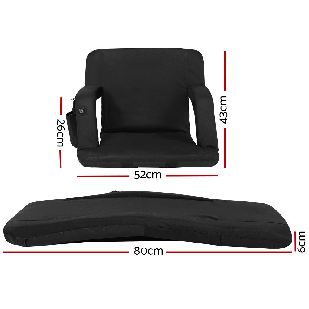 Artiss Lounge Sofa Bed With Armrest Heated Floor Recliner Futon Couch Folding Chair Cushion-1