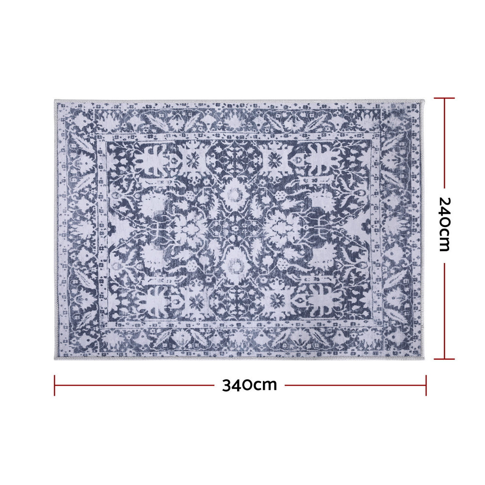 Artiss Floor Rug 240X340cm Soft Velvet Washable Modern Area Rug Floor Carpet Mat-2