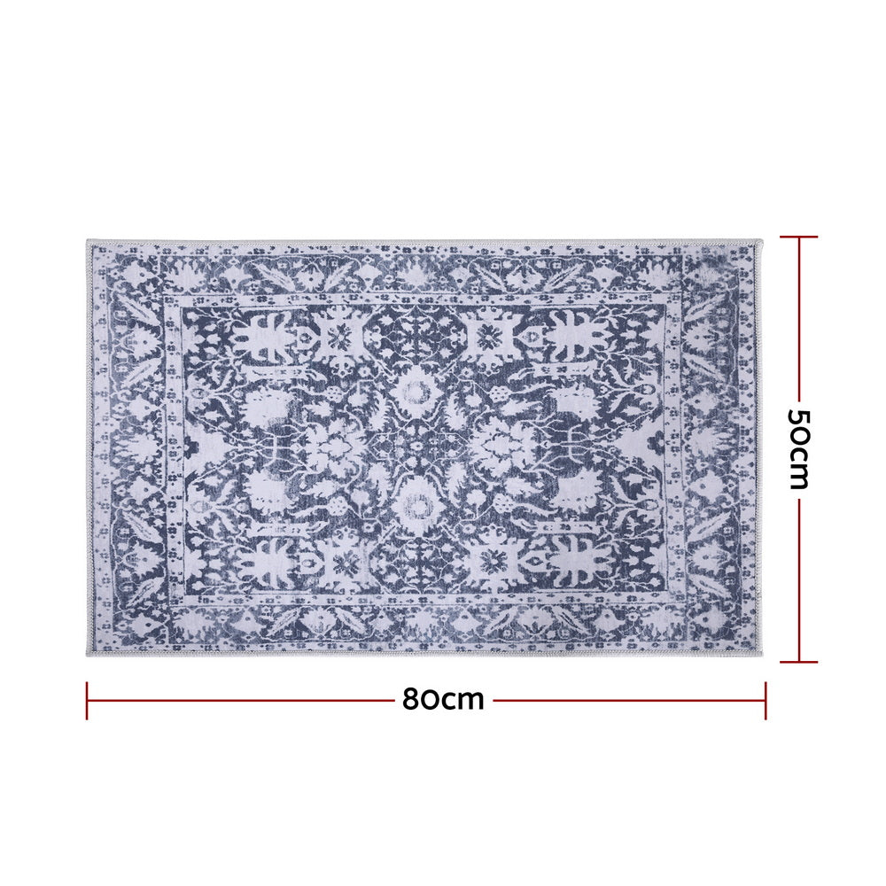 Artiss Floor Rug 50X80cm Doormat Soft Velvet Non-Slip Bath Mat Small Rug Modern-2