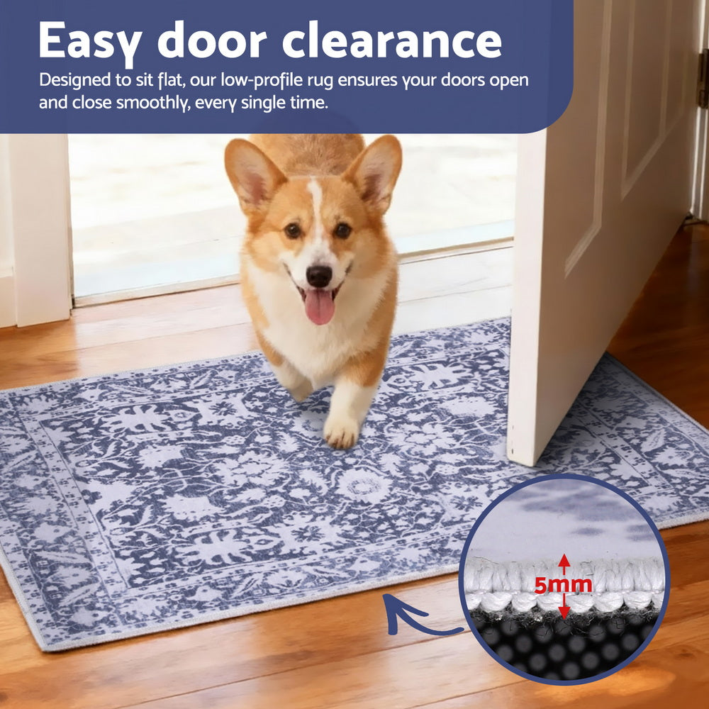 Artiss Floor Rug 50X80cm Doormat Soft Velvet Non-Slip Bath Mat Small Rug Modern-3