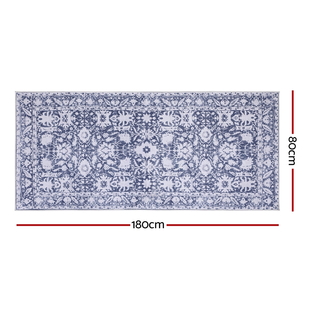 Artiss Hallway Runner Rug 80x180cm Soft Velvet Washable Modern Kitchen Mat-2