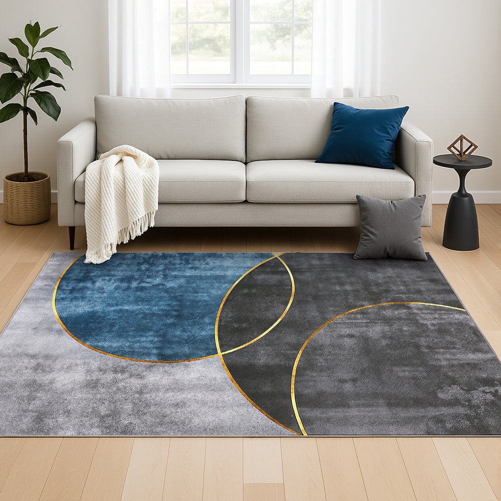 Artiss Washable Floor Rug 160X230cm Large Geometric Area Rug Modern Floor Carpet-6