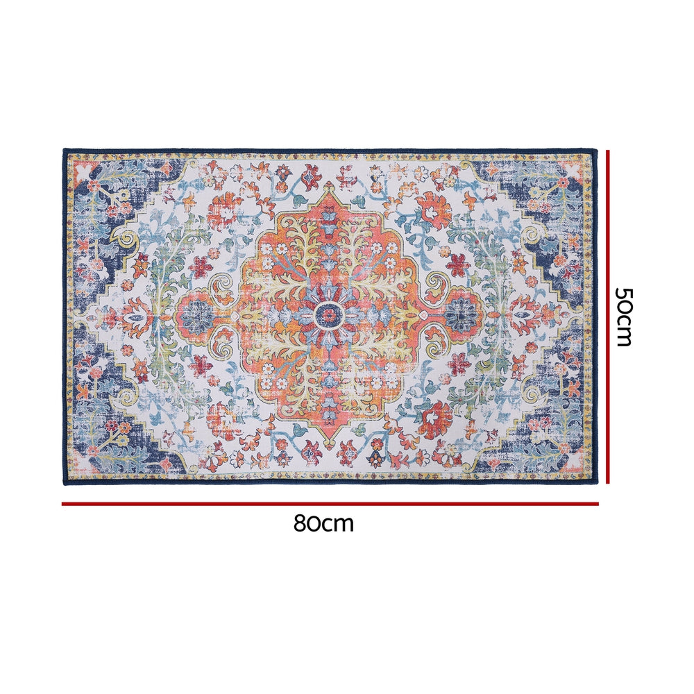 Artiss Floor Rug 50X80 Doormat Carpet Short Pile Non-Slip Entryway Mat Bohemian-1
