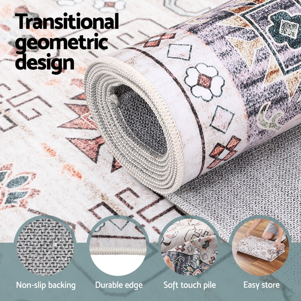 Artiss Washable Floor Rug 200x290cm Large Area Rug Modern Living Room Carpet-3