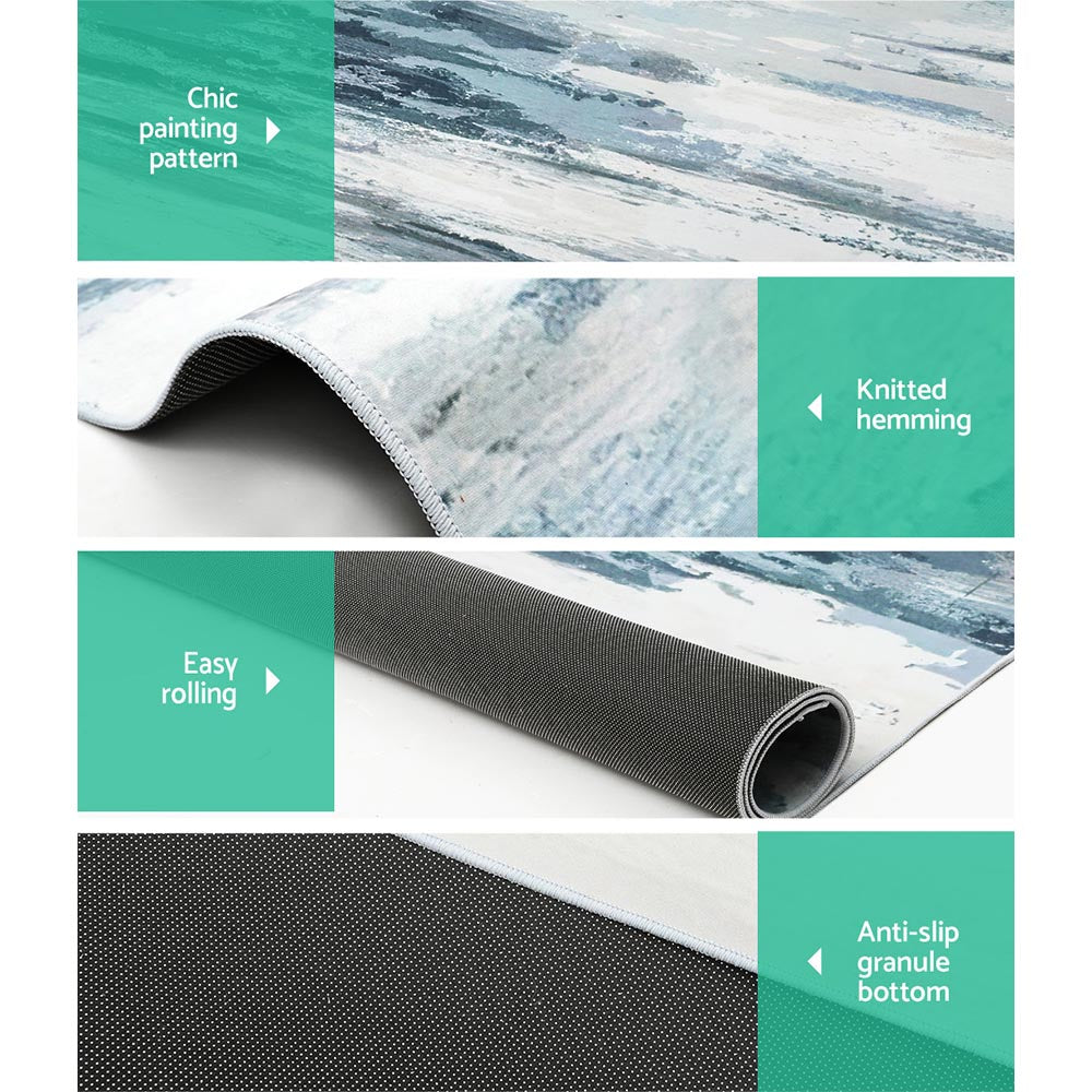 Artiss Rug 200x290cm Area Rug Washable Mat Large Carpet Soft Short Pile Poca-2