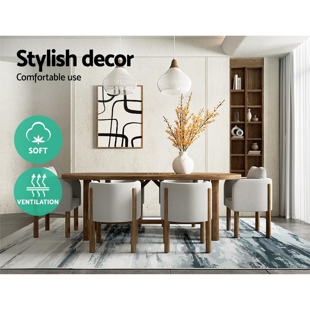 Artiss Rug 200x290cm Area Rug Washable Mat Large Carpet Soft Short Pile Poca-3