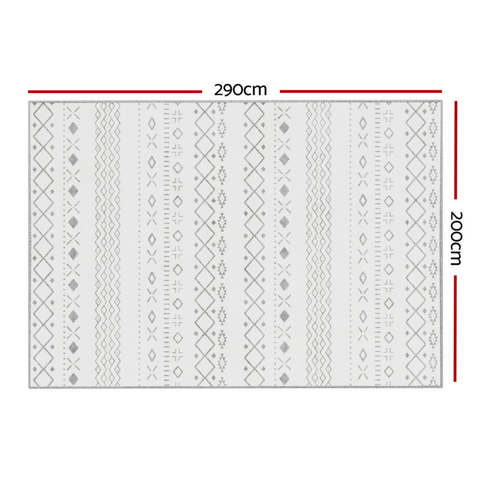 Artiss Floor Rugs 200x290cm Washable Area Mat Large Carpet Soft Short Pile Una-1