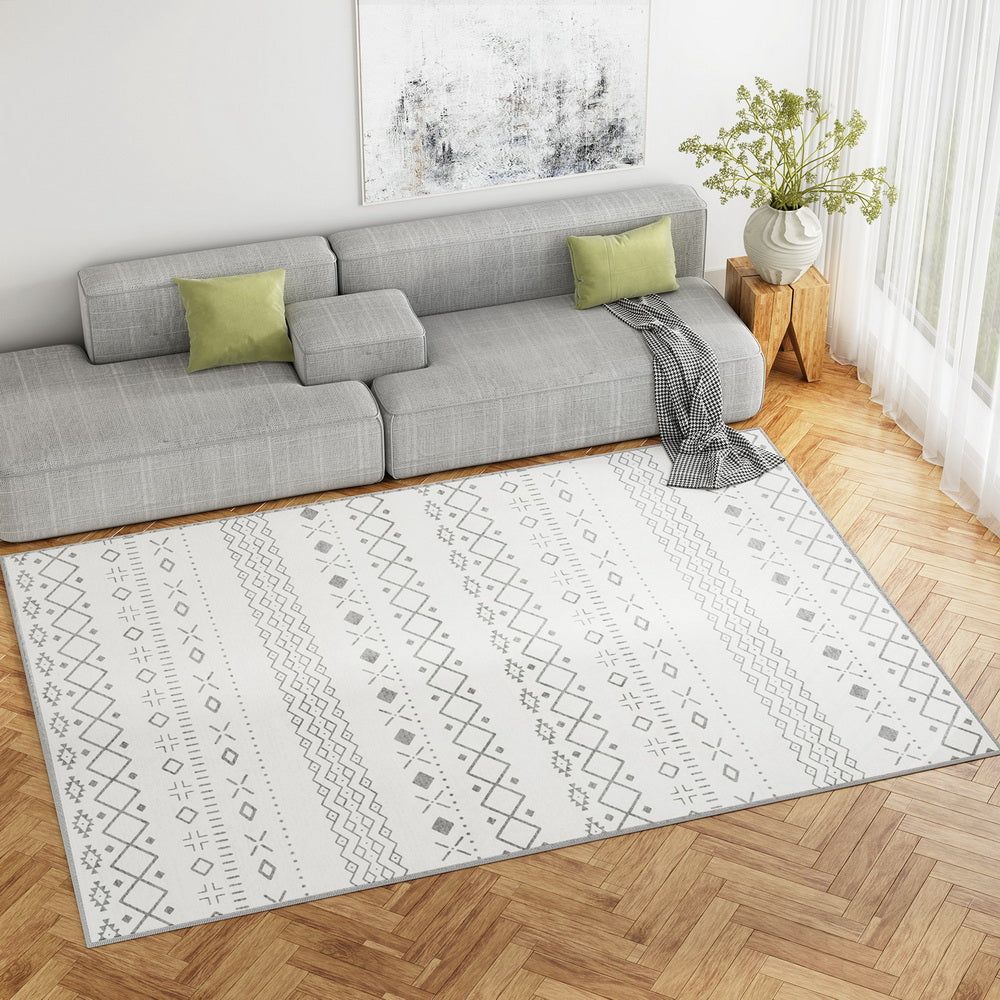 Artiss Floor Rugs 200x290cm Washable Area Mat Large Carpet Soft Short Pile Una-4