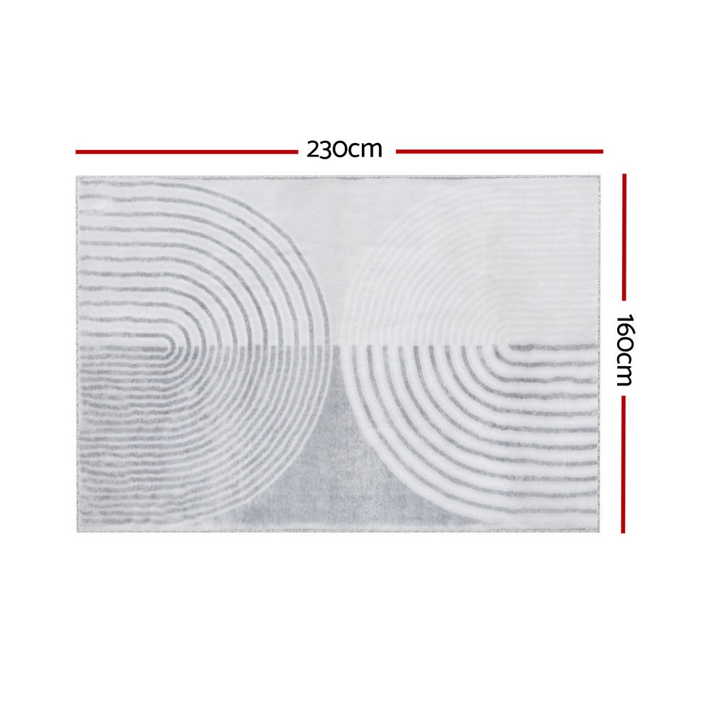 Artiss Floor Rugs 160x230cm Washable Area Mat Large Carpet Faux Rabbit Fur Cyril-1