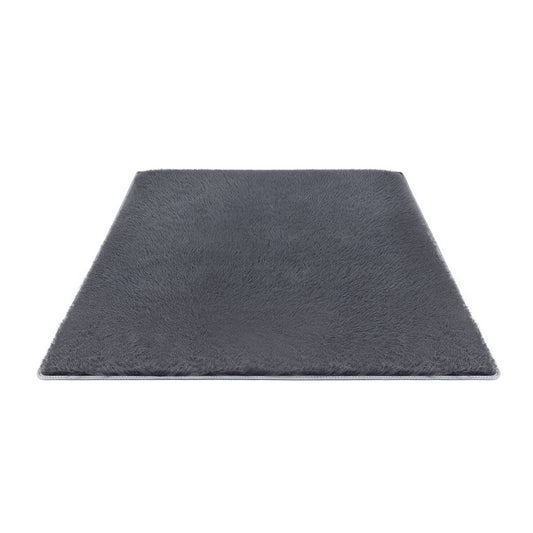 Artiss Floor Rug 140x200cm Plush Area Shaggy Rug Living Room Bedroom Carpet Grey-0