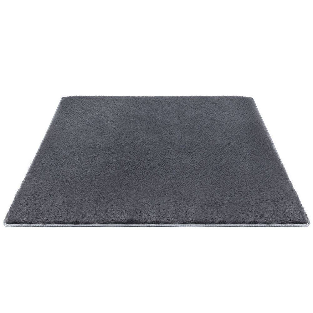 Artiss Floor Rug 160x230cm Plush Area Shaggy Rug Living Room Bedroom Carpet Grey-0