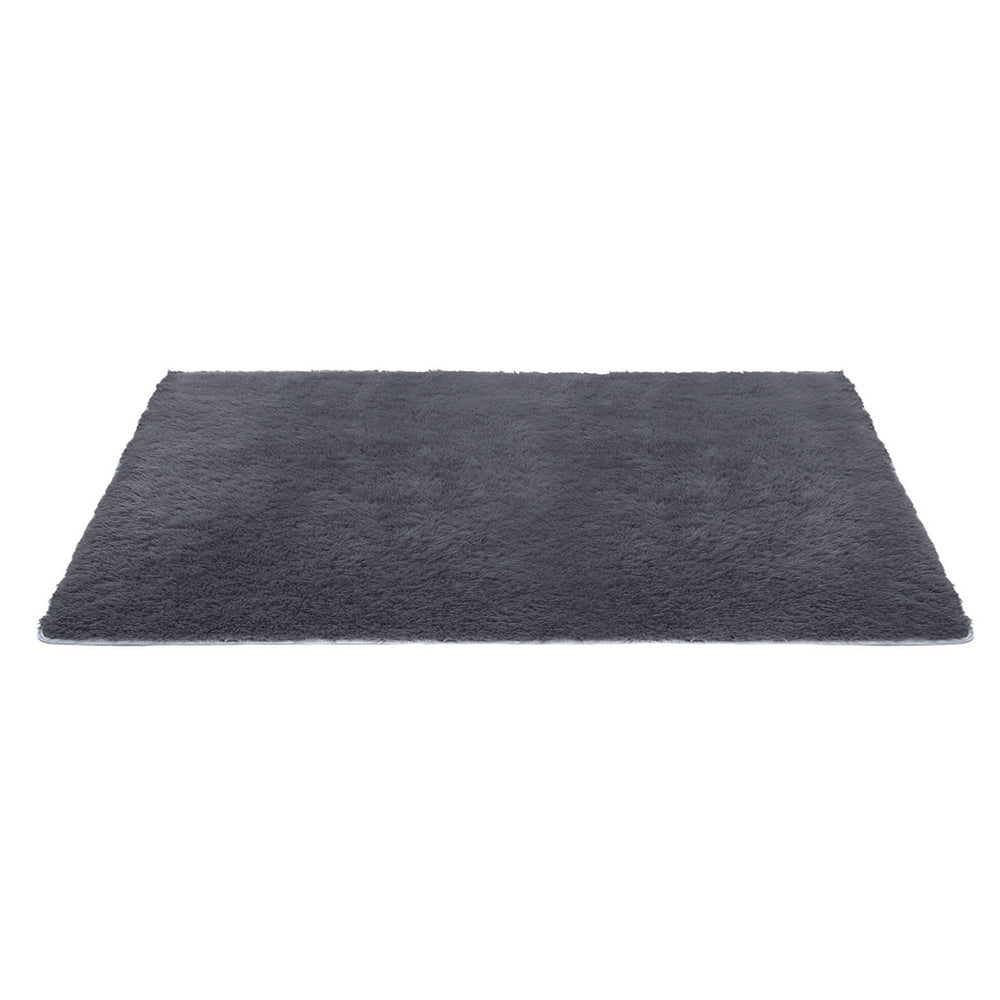 Artiss Floor Rug 160x230cm Plush Area Shaggy Rug Living Room Bedroom Carpet Grey-2