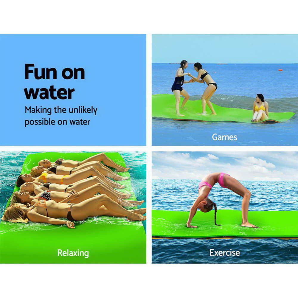 Weisshorn Floating Water Mat 2.7x1.8m Foam Pad Swimming Pool Island Platform-2