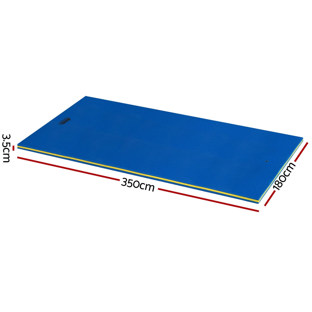 Weisshorn Floating Water Mat 3.5x1.8m Foam Pad Swimming Pool Platform Blue-1