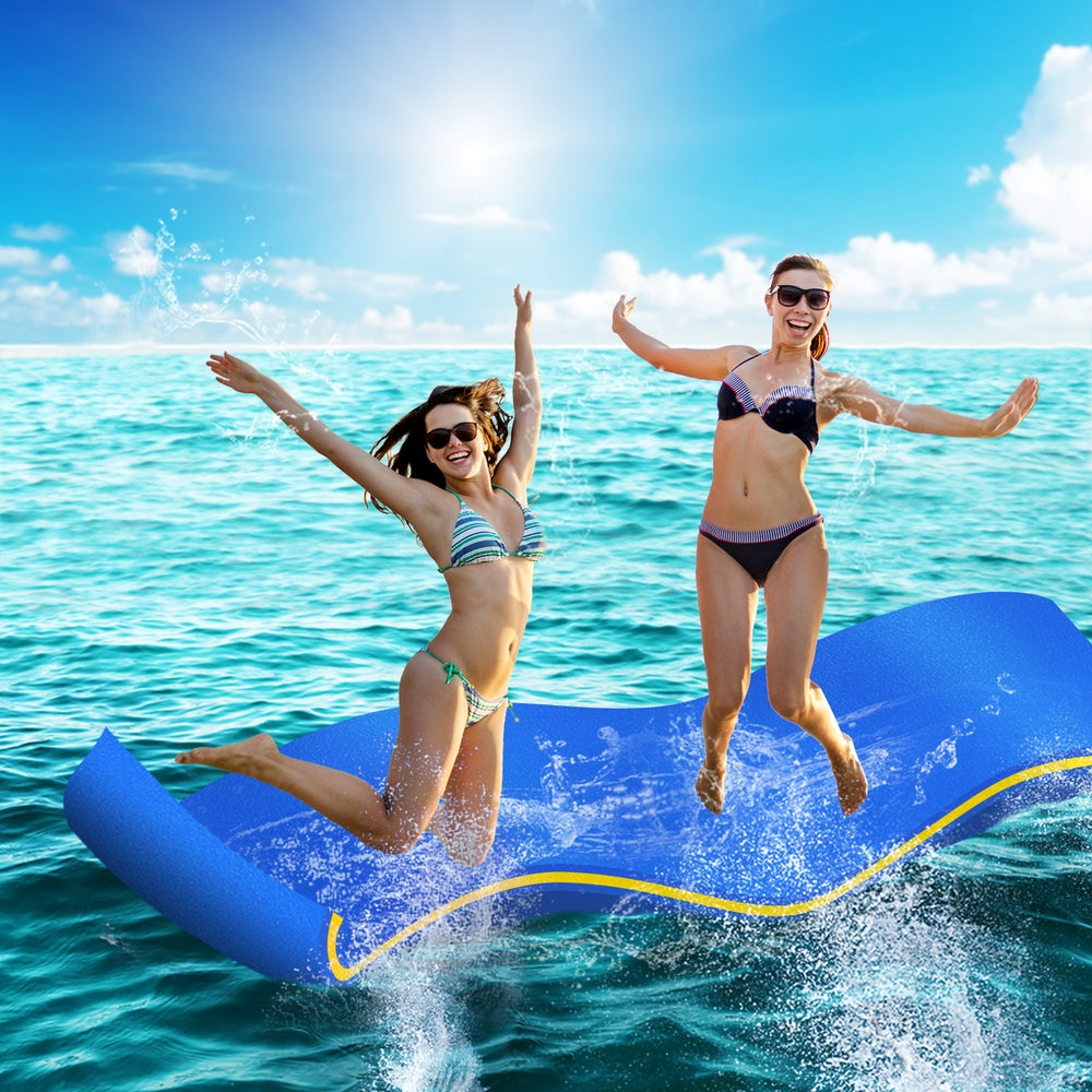 Weisshorn Floating Water Mat 55x180cm Foam Pad Swimming Pool Platform Blue-6