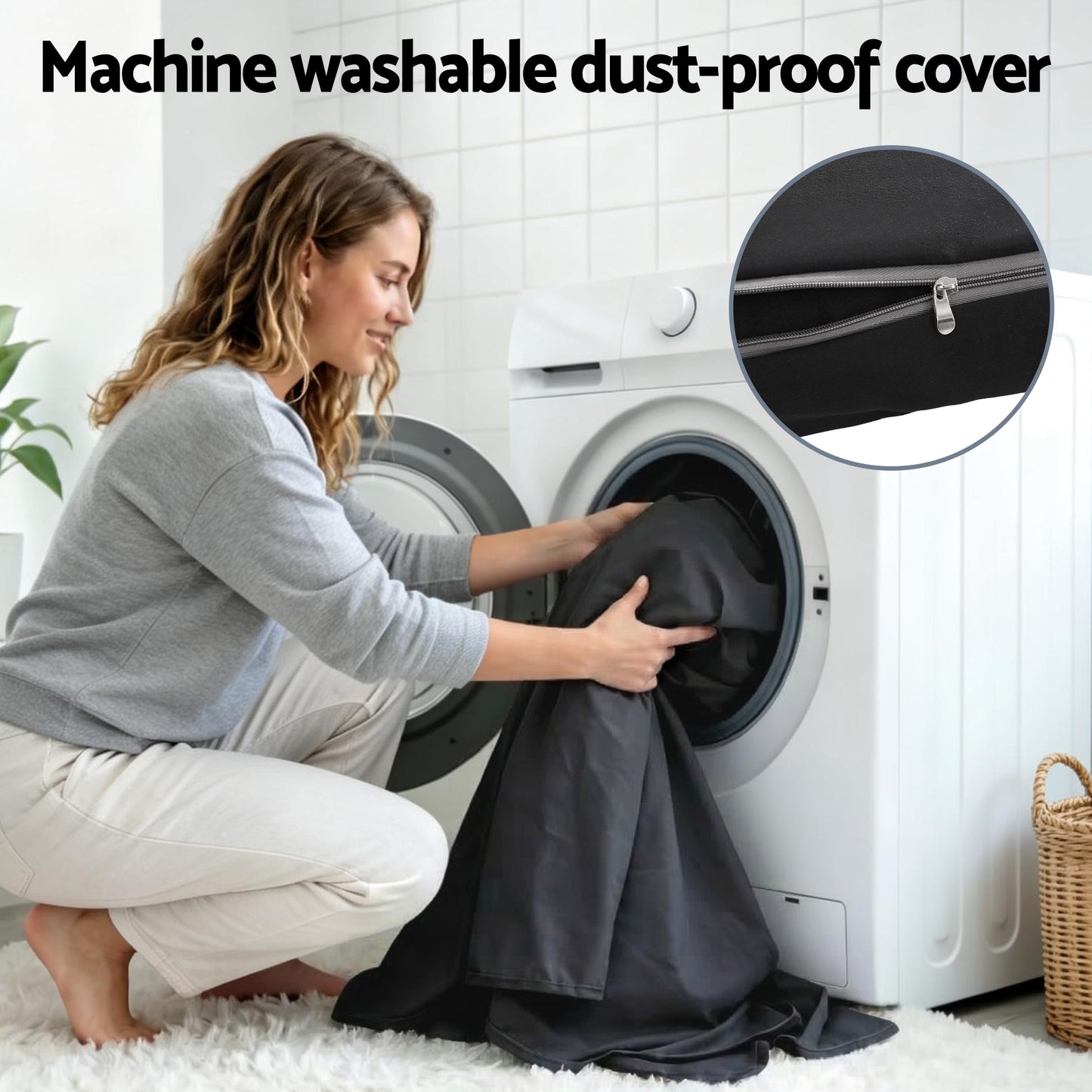 Giselle Bedding 10cm Japanese Floor Mattress Foldable Futon Mattress Washable Cover Straps