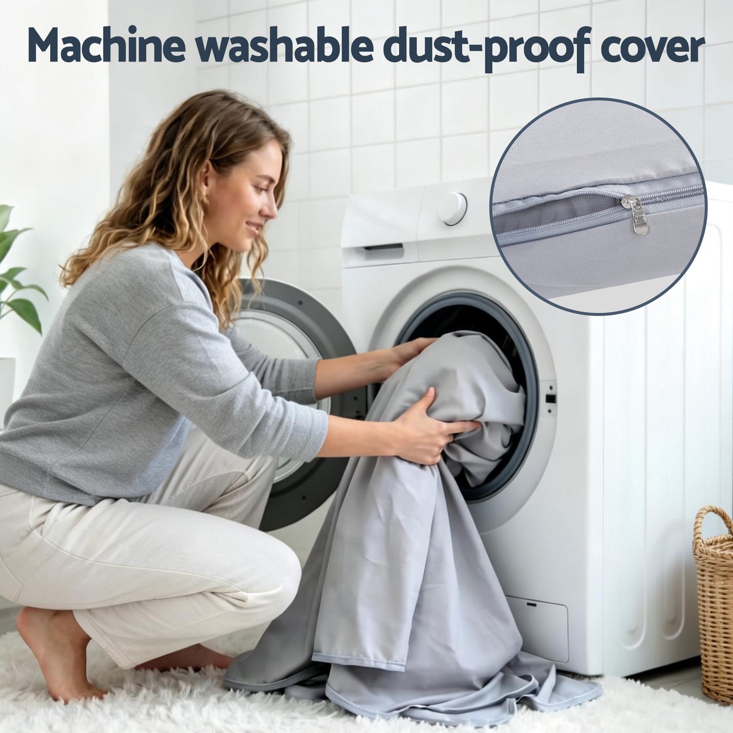 Giselle Bedding 10cm Japanese Floor Mattress Foldable Futon Mattress Washable Cover Straps