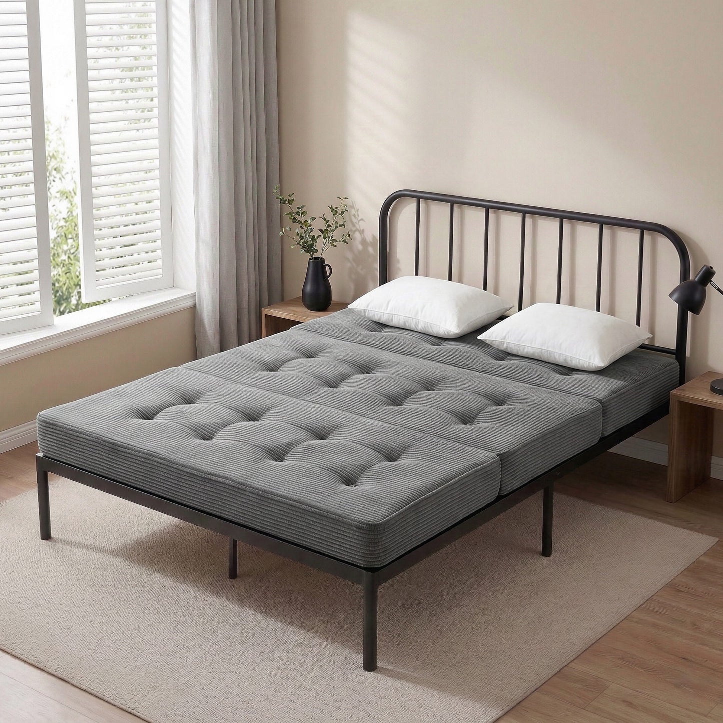 Giselle Double Folding Mattress 15cm Foldable Foam Portable Guest Sofa Bed Camping Mat