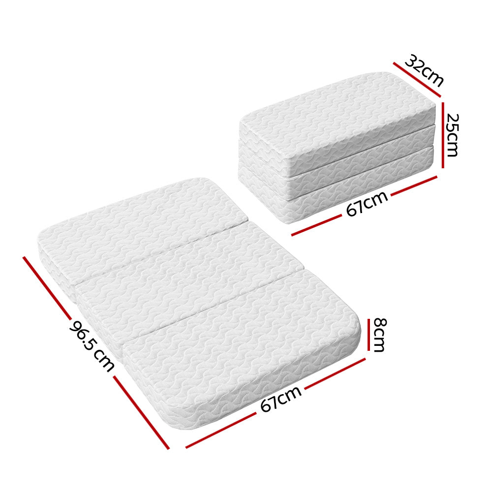 Giselle Bedding Foldable Mattress Folding Foam Cot Bed Cool Gel-1