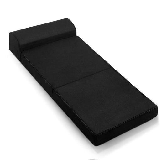 Giselle Bedding Foldable Mattress Folding Foam Bed Mat Black-0