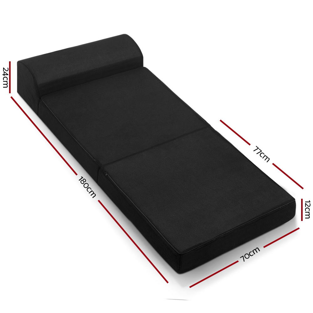 Giselle Bedding Foldable Mattress Folding Foam Bed Mat Black-1