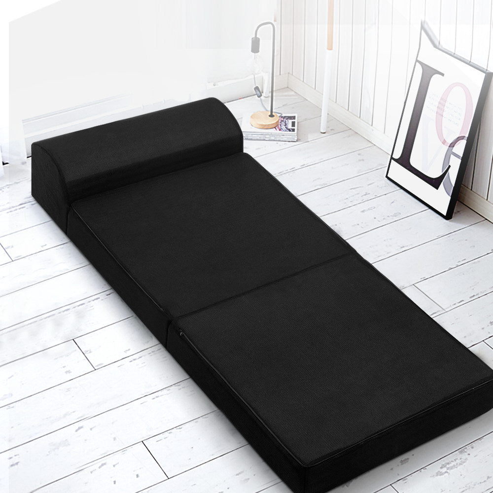 Giselle Bedding Foldable Mattress Folding Foam Bed Mat Black-6