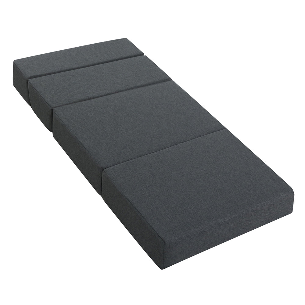 Giselle Bedding Foldable Mattress Folding Foam Bed Floor Mat Grey-0