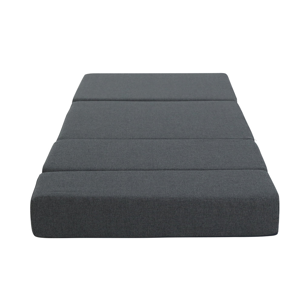 Giselle Bedding Foldable Mattress Folding Foam Bed Floor Mat Grey-2