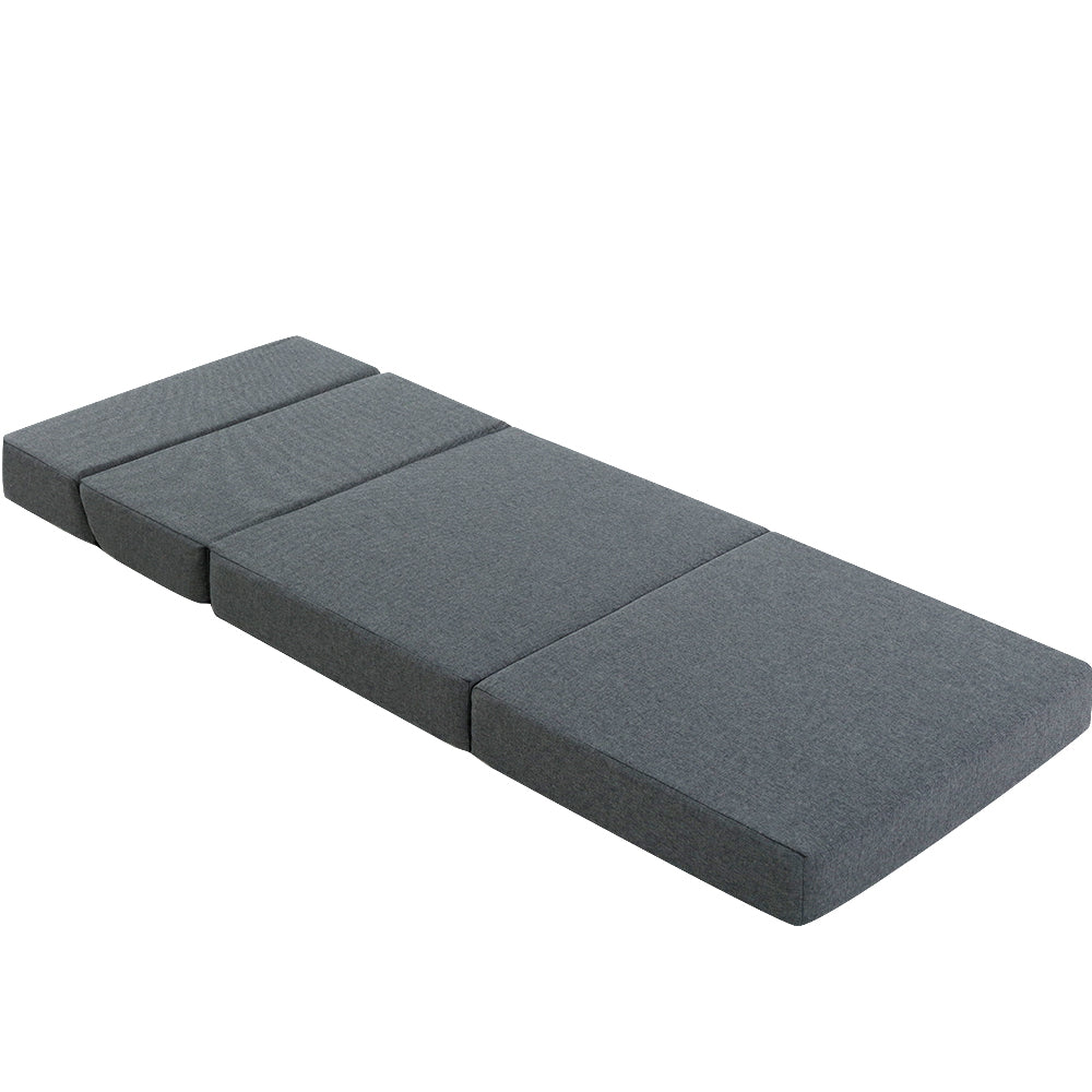 Giselle Bedding Foldable Mattress Folding Foam Bed Floor Mat Grey-6