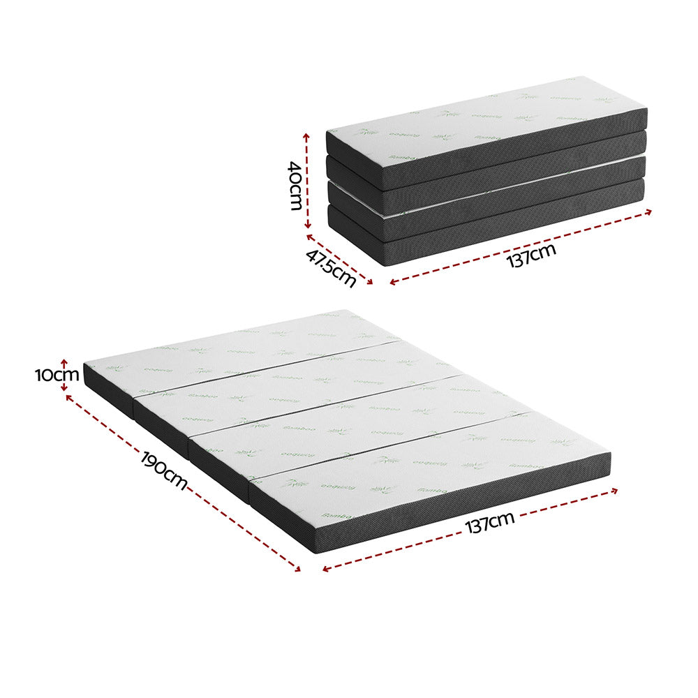 Giselle Foldable Mattress Folding Foam Mattresses Bamboo Double-1