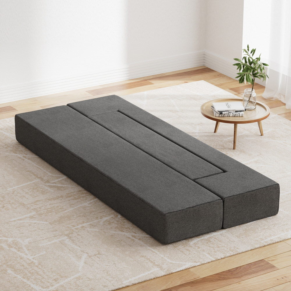 Giselle Bedding Foldable Mattress Folding Foam Sofa Bed Chair Grey-7