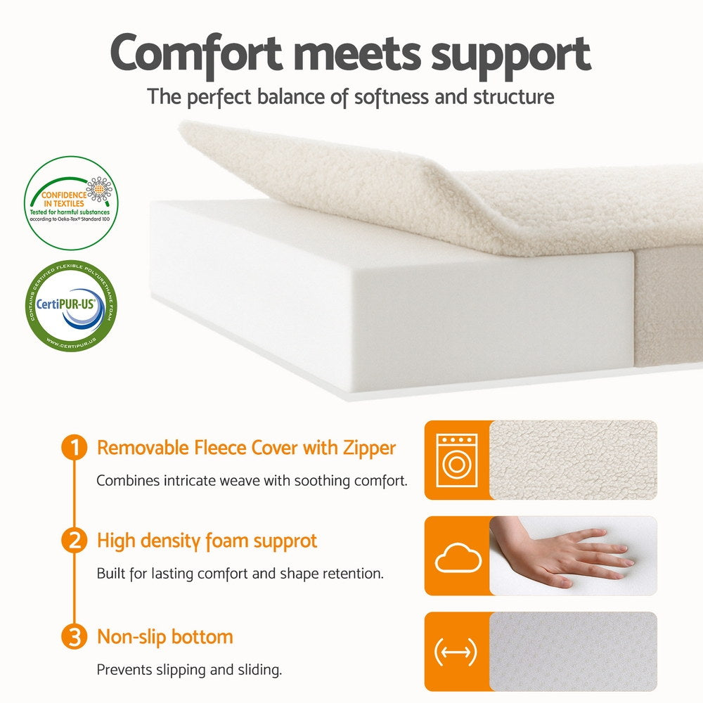 Giselle Bedding Foldable Mattress Fleece Portable 3-fold Folding Foam Mattresses-4