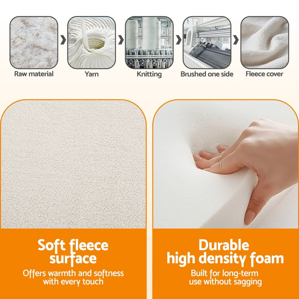 Giselle Bedding Foldable Mattress Fleece Portable 3-fold Folding Foam Mattresses-5