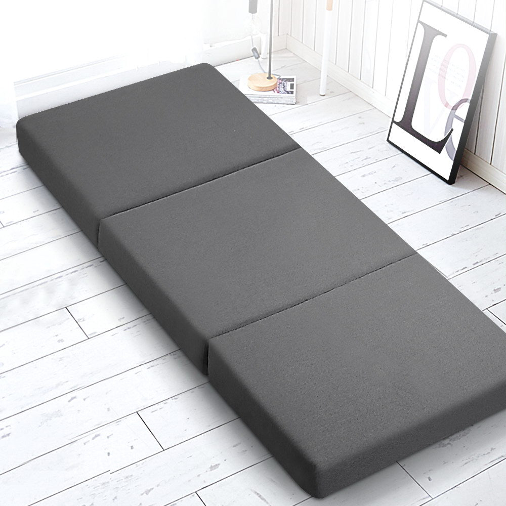 Giselle Bedding Foldable Mattress Folding Foam Bed Single Grey-6