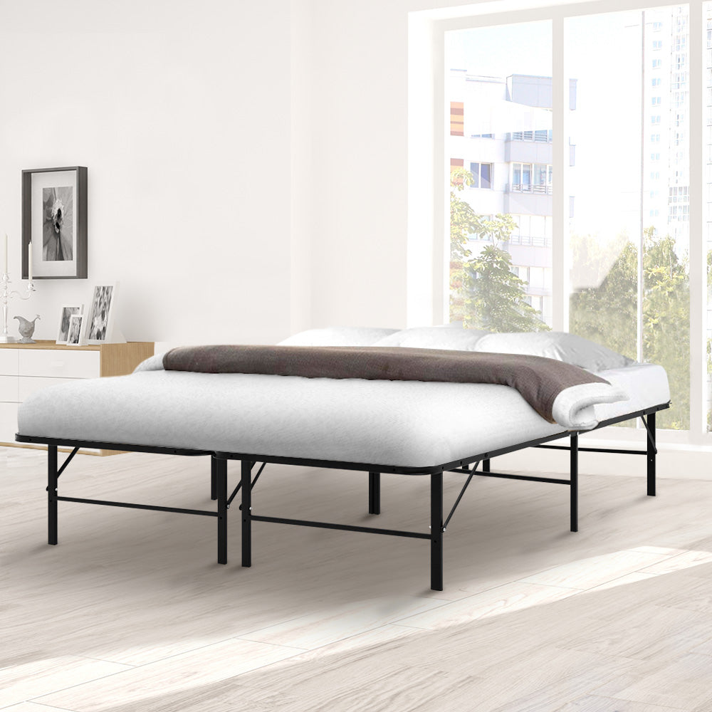 Artiss Folding Bed Frame Metal Base - Double-6