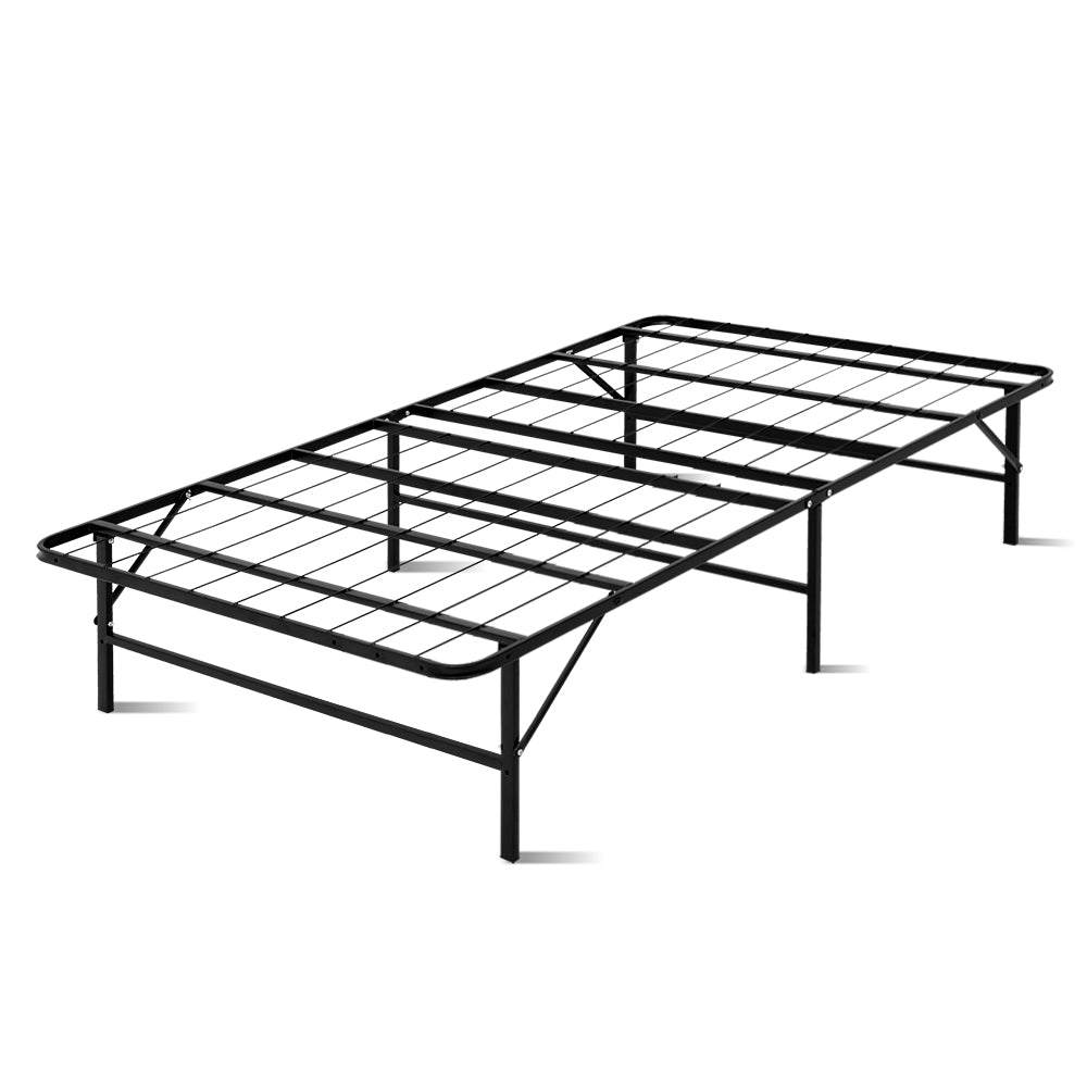 Artiss Folding Bed Frame Metal Base - King Single-0