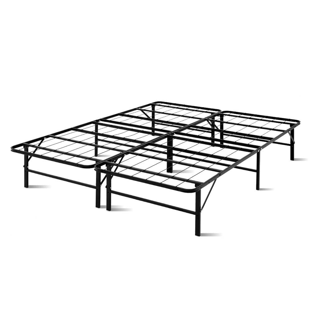 Artiss Folding Bed Frame Metal Base - Queen-0