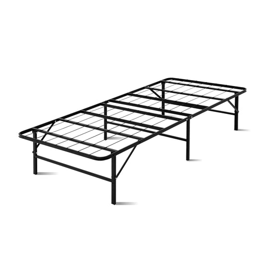 Artiss Folding Bed Frame Metal Base - Single-0