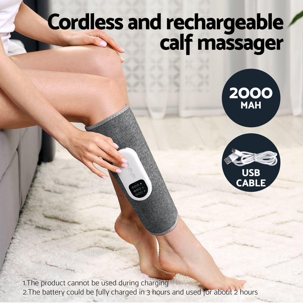 Livemor Leg Massager Heated Air Compression Calf Relaxation-3