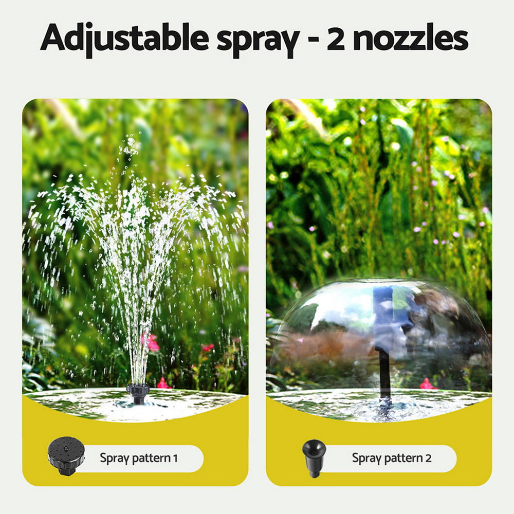 Gardeon Solar Submersible Water Pond Fountain Pump with Filter Box 6FT 1190L/H-6