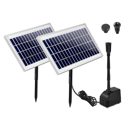 Gardeon Solar Pond Pump Submersible Water Fountain Kit with 2 Panels 7.2FT-0