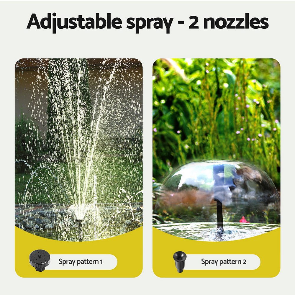 Gardeon Solar Pond Pump Submersible Water Fountain Kit with 2 Panels 1600L/H-5