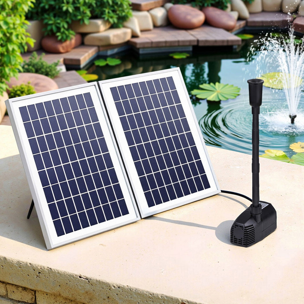 Gardeon Solar Pond Pump Submersible Water Fountain Kit with 2 Panels 1600L/H-6