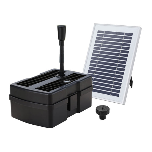 Gardeon Solar Submersible Water Pond Fountain Pump with Filter Box 4.6FT 470L/H-0