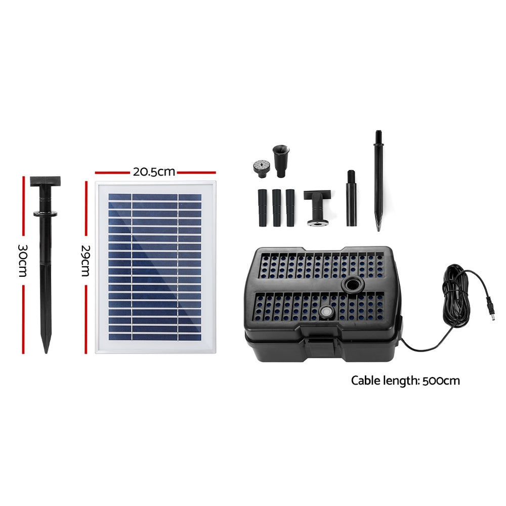 Gardeon Solar Pond Pump with Filter Box 4.6FT-1